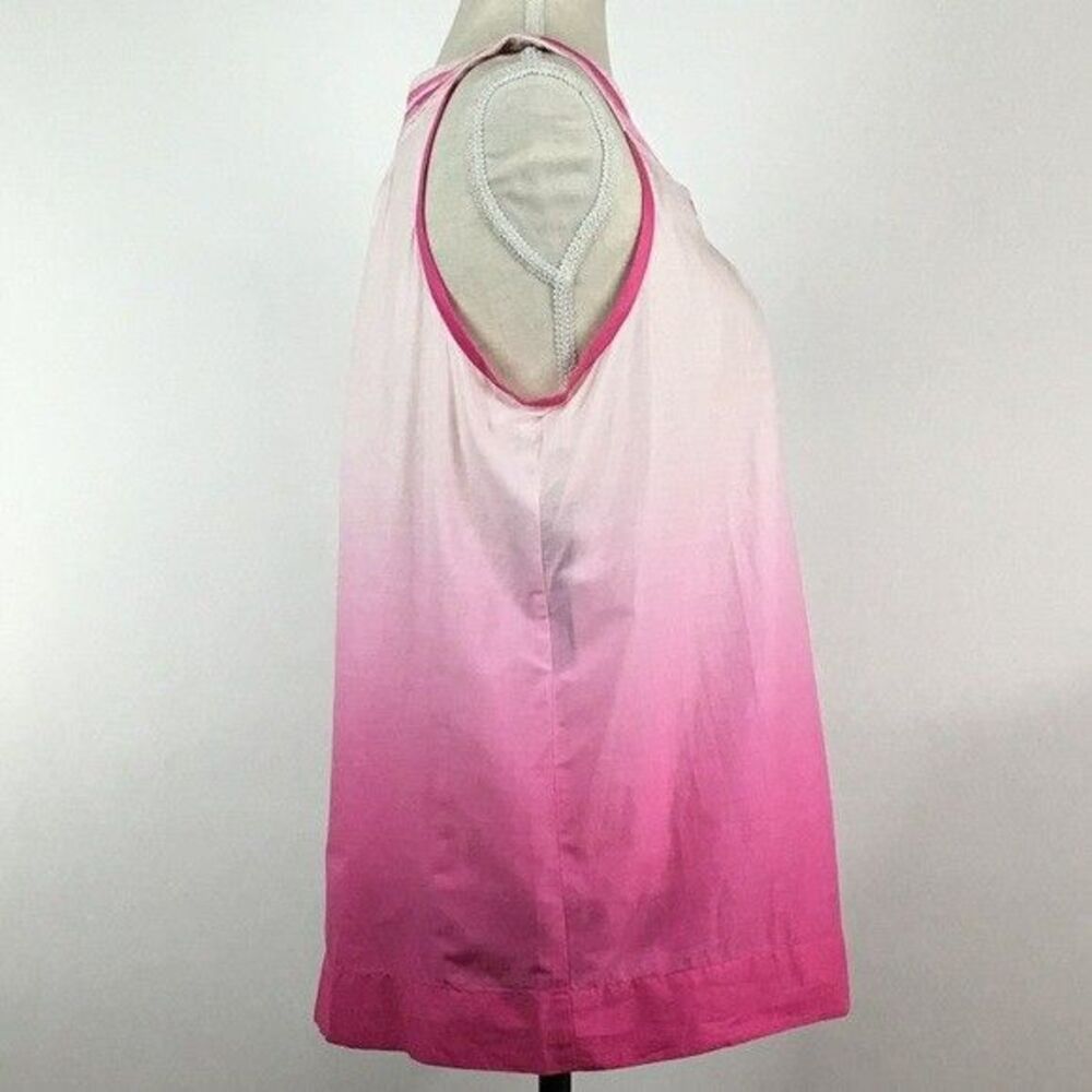 Tommy Hilfiger Womens Medium Pink Ombre Sleeveless Top Floral Neckline Tank - Picture 4 of 8